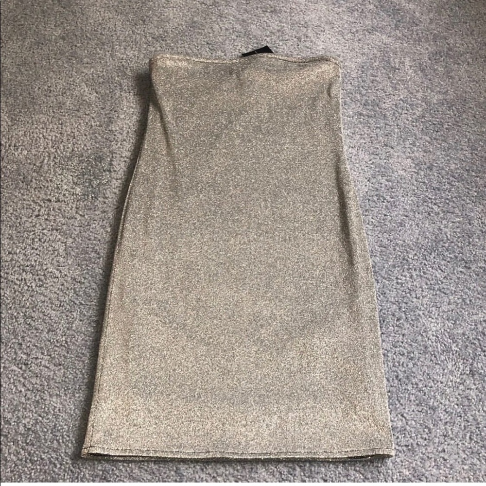 Strapless silver sparkle dress size medium